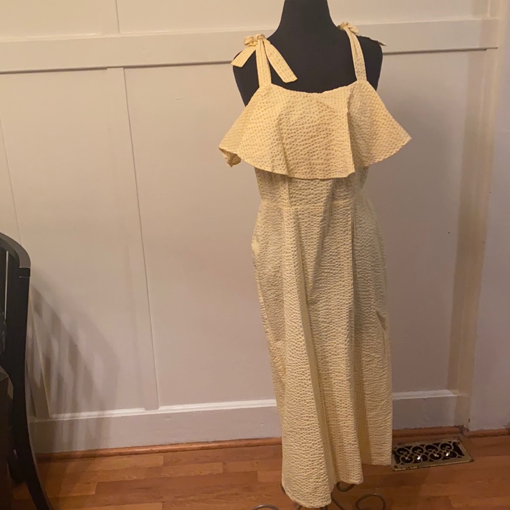 Cute yellow and white striped dress by a new day